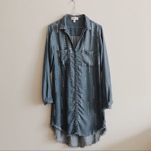 ANTHROPOLOGIE // Cloth & Stone Raw-Hem Shirtdress